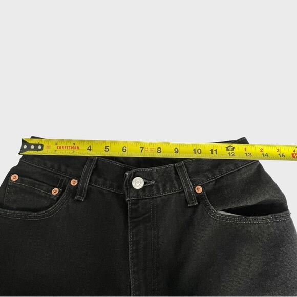 Levi’s VTG 2000 Y2K 550 Relaxed Tapered Denim USA Street Jean Black Womens 10 S - Picture 8 of 15